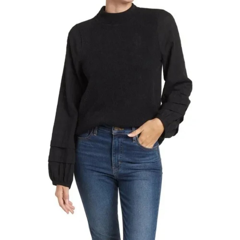 Women's NWT Women's Madewell classic black long sleeved sweater, top, sz S
